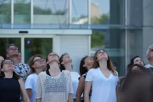 Der Blick nach oben zum Start des Tanzes | Foto: Michael Berger