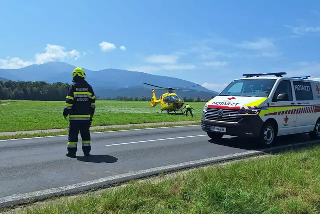 Der Rettungshubschrauber war im Einsatz. | Foto: FF/Schaden