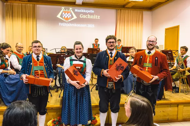 Die Dirigierschüler von Florian Pranger: Sophia Übergänger, Benjamin Kandler, Mathias Gastl und Stefan Mair | Foto: Pernsteiner