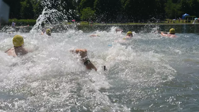 Auch wenn es mehr um das gemeinsame sporteln als um den Sieg geht, am Start ging es trotzdem zur Sache. | Foto: Stefan Schubert