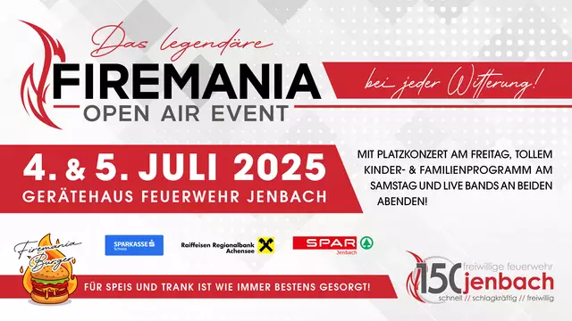 Die Firemania findet in diesem Jahr wieder Anfang Juli in Jenbach statt.  | Foto: FF Jenbach