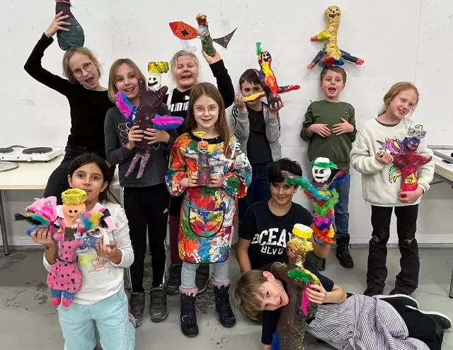 Die Kinder konnten ihrer Kreativität freien Lauf lassen. | Foto: Textiles Zentrum