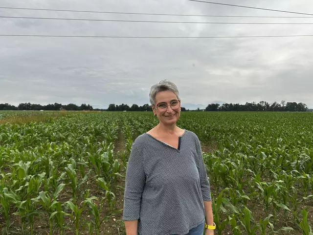 Evelyn Himmelbauer fürchtet einen Wertverlust ihrer Felder durch Schadstoffe und zu wenig Sonnenlicht. | Foto: MeinBezirk