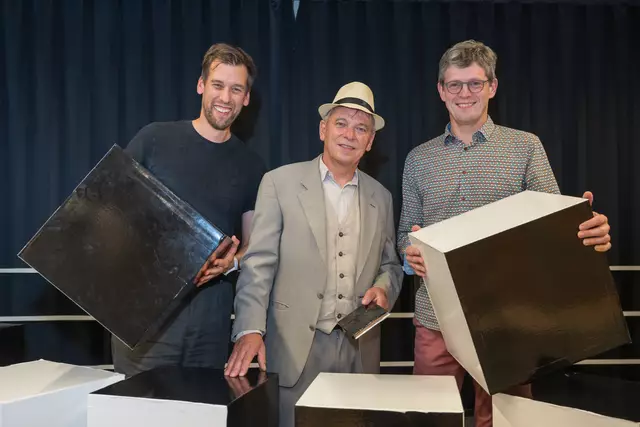 Technikverantwortlicher und Fotograf Stefan Reichmann, Darsteller Robert Hedenik und Regisseur Aleksander Tolmaier stellten ein fulminantes Werk auf die Beine. | Foto: Dieter Arbeiter