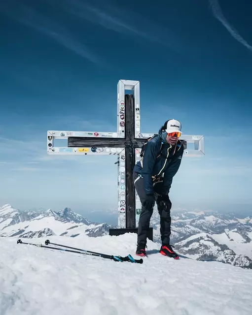 Christian Bruckner während seiner Seven Summits Challenge am Großvenediger. | Foto: Pascal Hurlbrink