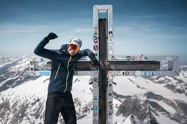 Christian Bruckner während seiner Seven Summits Challenge am Großvenediger. | Foto: Pascal Hurlbrink
