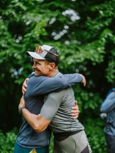 Christian Bruckner beim Finish am Hermannskogel in Wien. | Foto: Felix Bacher