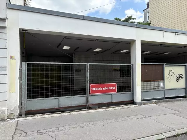Die ehemalige Tankstelle in Ottakring. | Foto: MeinBezirk/Kevin Gleichweit
