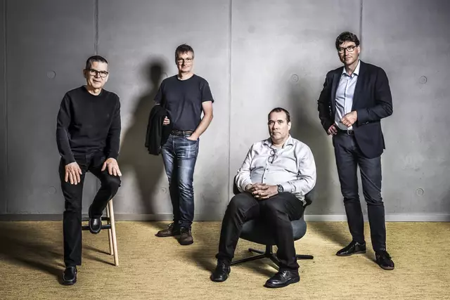 Gedächtnis-Engramme, binäre schwarze Löcher, ein Mathematik-Wörterbuch und Gehirnkarten. Damit beschäftigen sich die ISTA-Professoren Peter Jonas, Zoltan Haiman, Tamás Hausel und Johann Danzl im Rahmen ihrer vier ERC Advanced Grants des Europäischen Fortschungsrats. Insgesamt fließen für die vier Forschungsprojekte über 10 Millionen Euro an das Institut in Klosterneuburg.  | Foto: ISTA