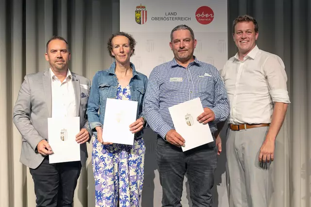 Oliver Wähner, Elke Gapp, Anton Schallmoser und Stefan Kaineder. | Foto: Land OÖ/Margot Haag