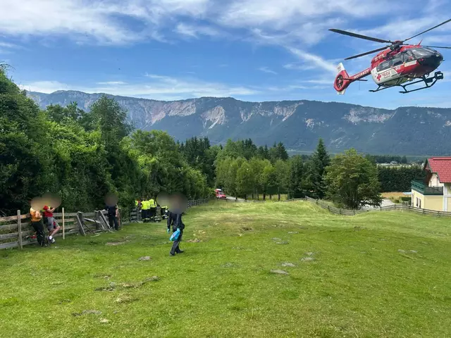 Der Rettungshubschrauber RK1 wurde zum Einsatzort alarmiert. | Foto: Freiwillige Feuerwehr Siebenbrünn-Riegersdorf