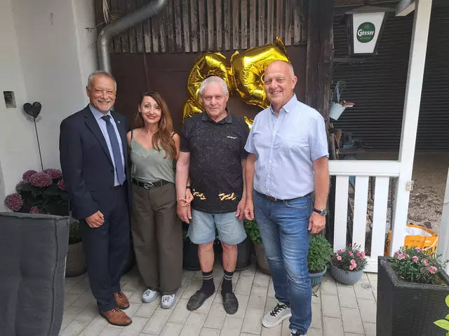 Kürzlich feierte Gulchak Mykola seinen 85. Geburtstag. | Foto: Marktgemeinde Obersiebenbrunn