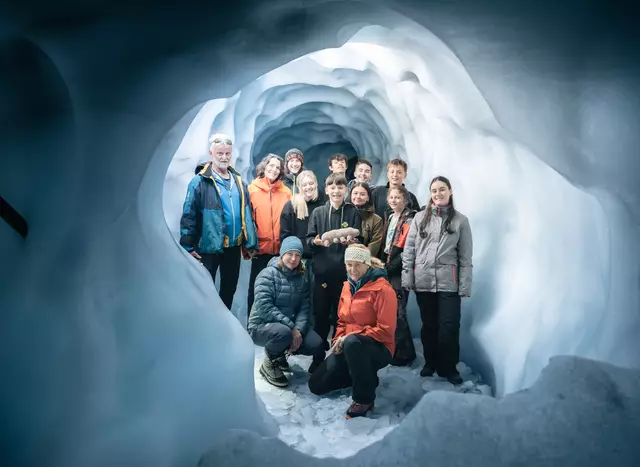 Für die Schüler der MS Clemens Holzmeiter war der Hintertuxer Gletscher ein unvergessliches Erlebnis. | Foto: Klemens Weileitner