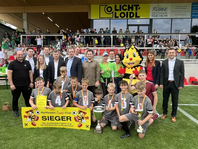 Die Volksschule Draßburg-Baumgarten holte den Landessieg beim diesjährigen Raiffeisen Sumsi-Cup in Pinkafeld. | Foto: Volksschule Siget