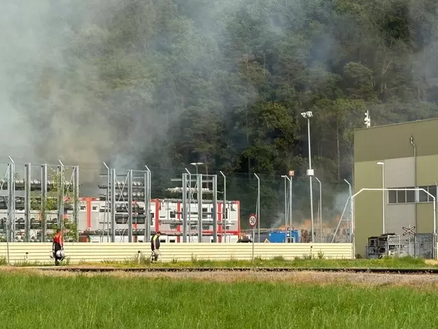 Am heutigen Nachmittag kam es zu einem Fabrik-Brand in Pitten. | Foto: Trimmel