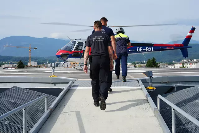 Abflug beim UKH Klagenfurt. | Foto: MeinBezirk.at