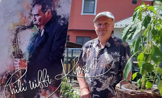 Der französische Künstler Patrice Bruvier hier im Bild anlässlich einer seiner großen Ausstellungen, damals zum Thema "Kunst trifft Cilli - Cilli trifft Kunst". | Foto: www.wendling.cc