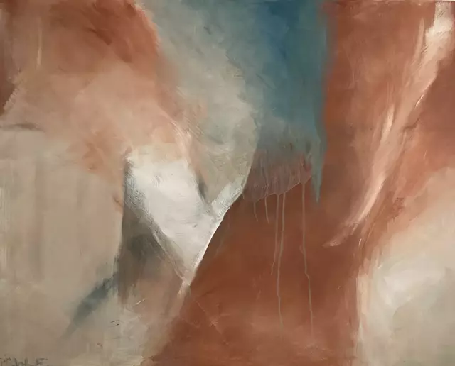 Künstlerin Birgit Hofer, Titel vom Kunstwerk: "Harmonie" (2009), Technik: Acryl auf Leinen, Größe: 100 cm x 80 cm | Foto: Birgit Hofer