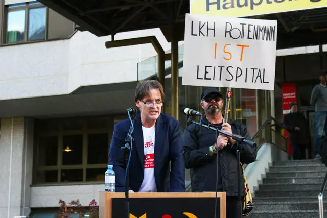 Die Bürgerinitiative BISS (mit dem ehemaligen Obmann Michael Fölsner am Foto) sieht sich am Ziel. Das Bild stammt aus dem Jahr 2017. | Foto: Markus Röck