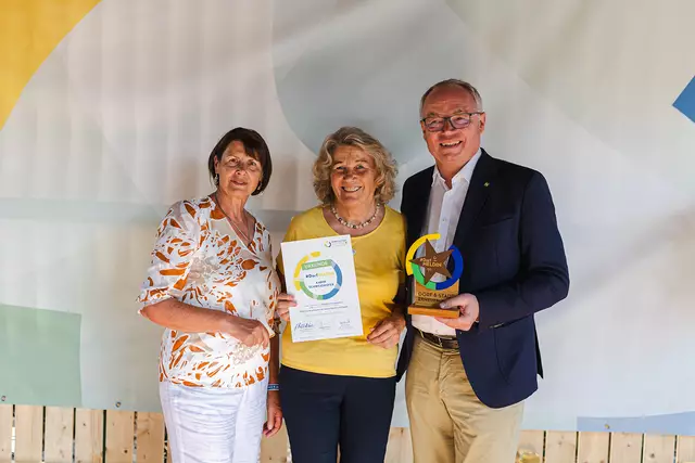 Karin Schweighofer ist seit über 40 Jahren eine tragende Säule der Sportunion St. Andrä-Wördern und hat sich mit außergewöhnlichem Einsatz in verschiedensten Funktionen – von der langjährigen Leitung der Sektion Turnen bis hin zur Kassierin und Präsidentin-Stellvertreterin – um den Verein verdient gemacht. | Foto: Benjamin Wald