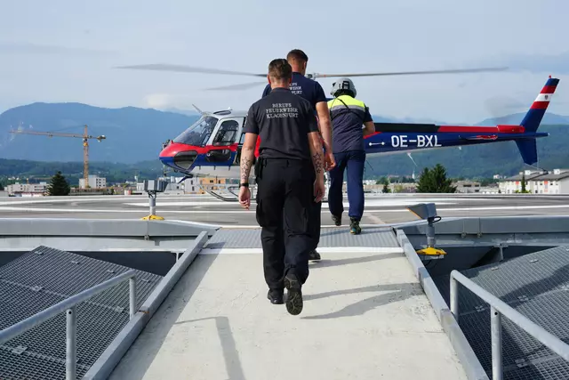 Abflug beim UKH Klagenfurt. | Foto: MeinBezirk.at