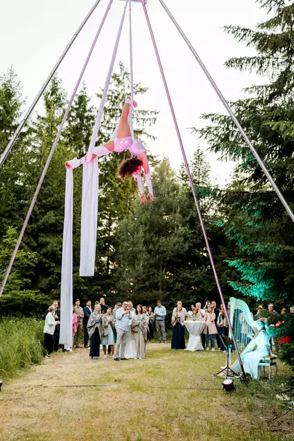 Artistin Maria Gschwandtner und Harfenistin Petra Mallin. | Foto: Matthias Streibel