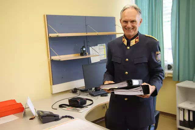 Das Büro, das Ewald Dragosits als Güssinger Bezirkspolizeikommandant 22 Jahre lang genutzt hat, ist geräumt. Er geht in Pension. | Foto: Martin Wurglits