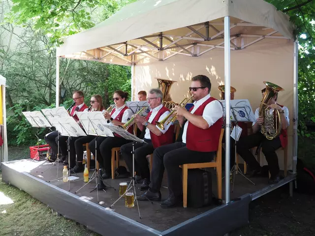 Die Marktmusikapelle St.Michael spielte auf.