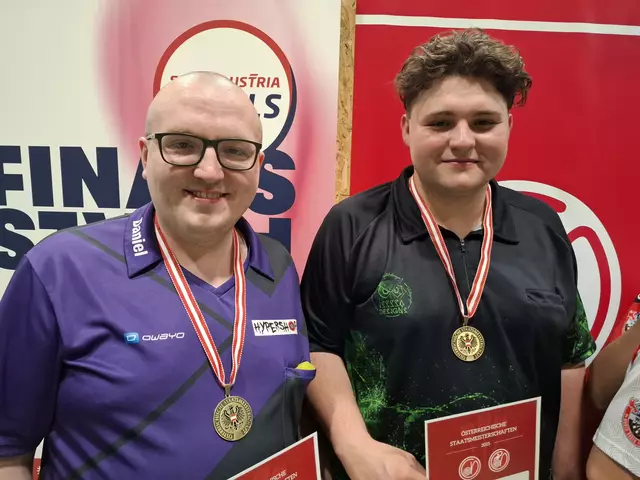 Staatsmeisterschaft 3.Platz Herren-Doppel. Schlechner Daniel (aus Rosental) mit Kobald Stefan (DC Hypercane)