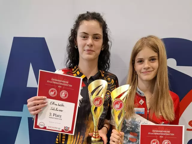 österreichische Vizemeisterin im U18 Mädchen - Messner Marie (Voitsberger DC) und Schlosser Elisabeth (DSV Rosental)