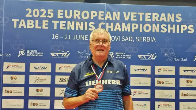 Reinhard Sorger von der SV Leoben holte bei der Senioren-Tischtennis-Europameisterschaft zwei Vize-Europameistertitel. | Foto: SV Leoben