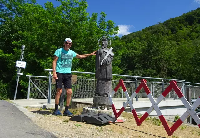 In der Mösel überquere ich die Melk.