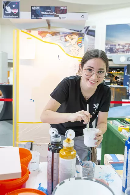 Andrea Weberhofer bei der Arbeit im City Park. | Foto: Fischer
