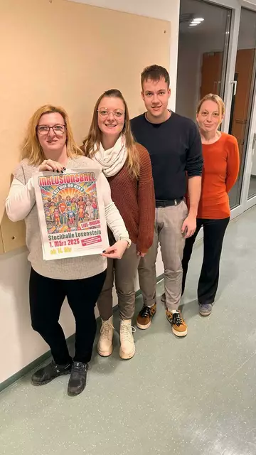 Das Organisationsteam des Inklusionsballes am 1. März 2025 in Losenstein, v. l.: Tamara, Bianca, David und Anita. | Foto: Schmidthaler