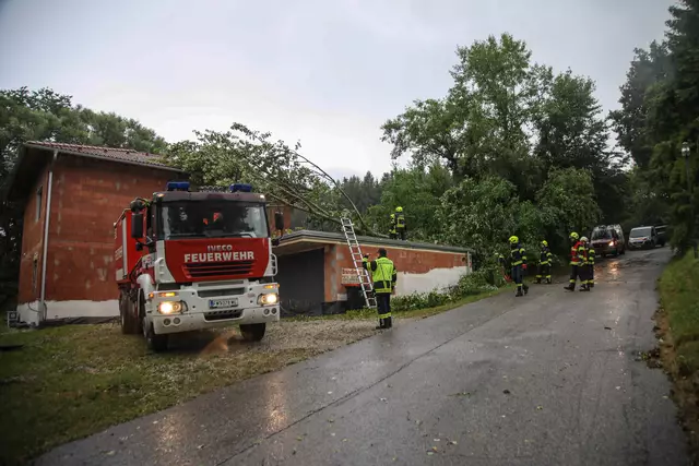 Bäume beschädigten diesen Rohbau in Schleißheim. | Foto: laumat.at