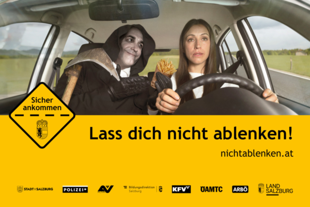 Die Kampagne soll auf die Gefahren von Ablenkung am Steuer aufmerksam machen. | Foto: LMZ