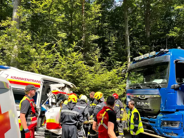 Warum der Rettungswagen frontal mit einem LKW aus dem Bezirk Tulln zusammengeprallt ist, ist noch nicht bekannt. | Foto: Nadine Krisa