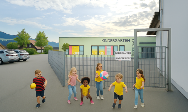 So wird der Zubau beim Gemeindekindergarten Krieglach aussehen.  | Foto: Marktgemeinde Krieglach
