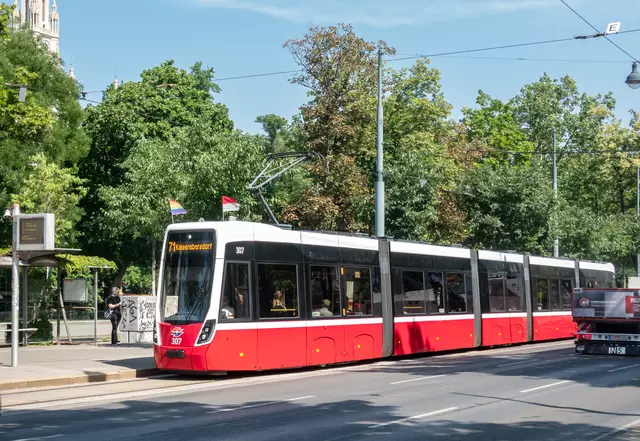 Wegen Bauarbeiten etwa am Karl-Renner-Ring wird die 71er-Linie kurzgeführt. (Symbolfoto) | Foto: Manfred Helmer/Wiener Linien
