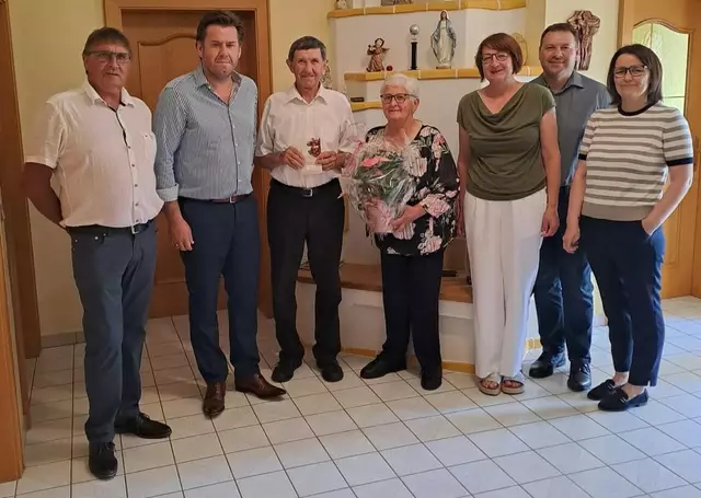 Engelbert und Maria Kolonovits feierten ihre Goldene Hochzeit. | Foto: Gemeinde Schandorf