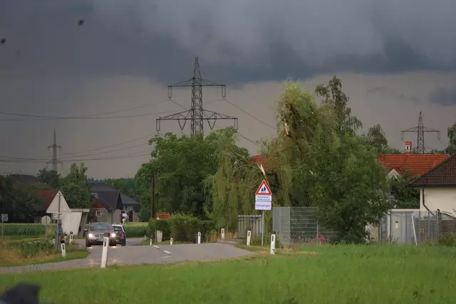 Die schwere Unwetterfront über Wels-Land. | Foto: laumat.at