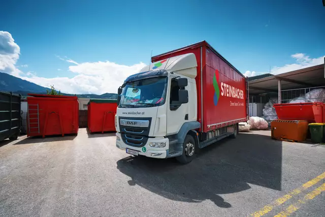 Steinbacher: Erster Lkw mit EPS-Abfällen zur Wiederaufbereitung. | Foto: G. Kresser