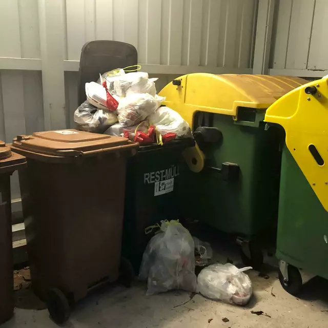 Im Sommer kommt es dann auch zu unangenehmer Geruchsentwicklung, vor allem wenn Lebensmittel in der Restmülltonne landen.  | Foto: Stadtwerke Trofaiach