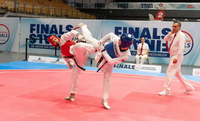 Finalkampf Maximilian Mauracher (blau) | Foto: ÖTDV - Österreichischer Taekwondo Verband