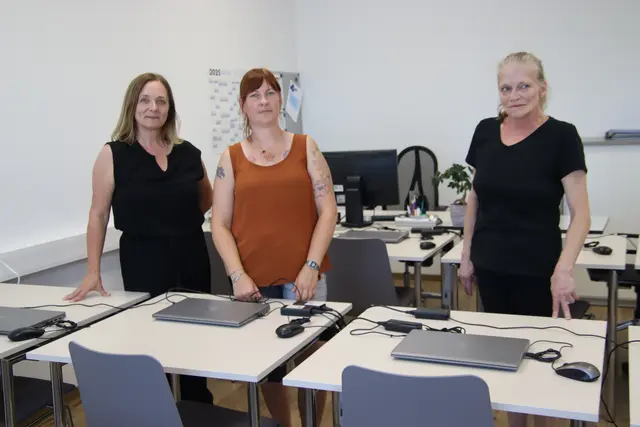 In den Schulungssälen des BFI organisieren Petra Weber, Simone Koller und Sonja Fritz (von links) berufliche Aus- und Weiterbildungsmaßnahmen. | Foto: Martin Wurglits