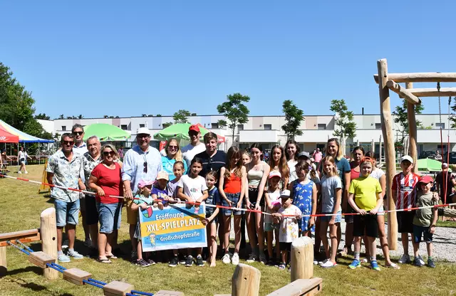 Mit einem großen Fest wurde der Spielplatz offiziell eröffnet. | Foto: MG Guntramsdorf
