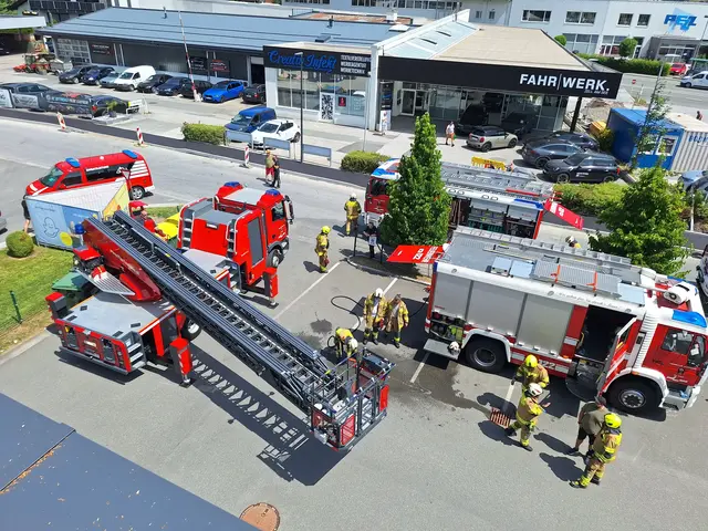25 Einsatzkräften und acht Fahrzeuge der Freiwilligen Feuerwehr Zell am See rückten am späten Dienstagvormittag zu einem Brandalarm aus. | Foto: Freiwillige Feuerwehr Zell am See