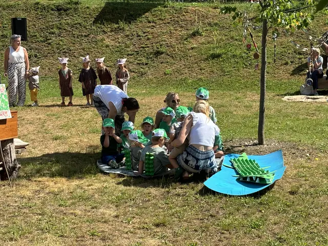 Die Kinder der Kinderkrippe wirkten als Krokodile mit. | Foto: Kern