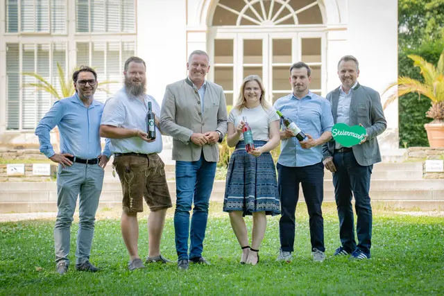 Die drei Herz-Weine 2025 wurden gekürt. Sie stammen von: Weingut und Steirische Kellerei Johann Schneeberger, Weinhof Rauch sowie Schilcherweingut Friedrich.  | Foto: STG/Jaden Gynes