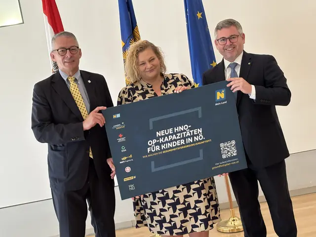 Stellen "HNÖ hilft" vor: Ärztekammer-Präsident Harald Schlögel, LGA-Vorständin Elisabeth Bräutigam und Landesrat Ludwig Schleritzko. | Foto: Sandra Schütz